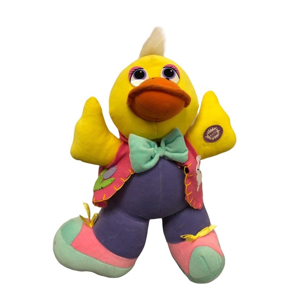 Vintage RARE MTY 12" "animated" Easter Duck Stuffed Animal Hong Kong * Read